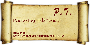 Pacsolay Tézeusz névjegykártya